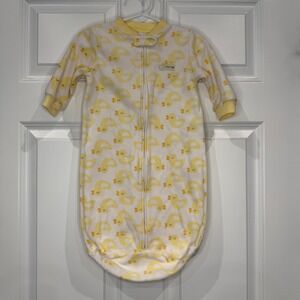 Carter's Baby Fleece Sleep Sack Gown Sleepwear One Size Yellow Duckling Print